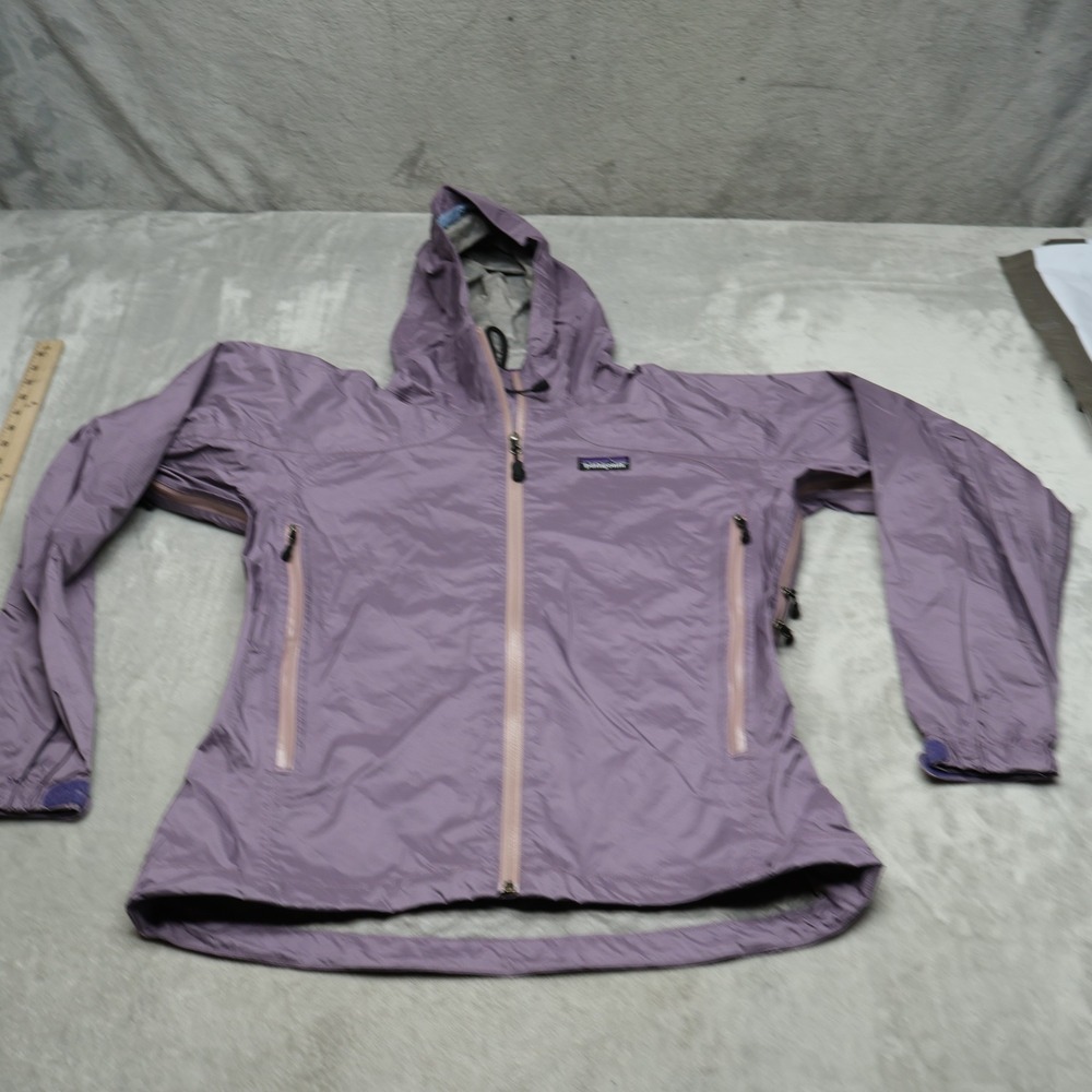 Patagonia Jacket Womens Small Purple Rain Shadow Wind Pit Zip Light Pack Outdoor